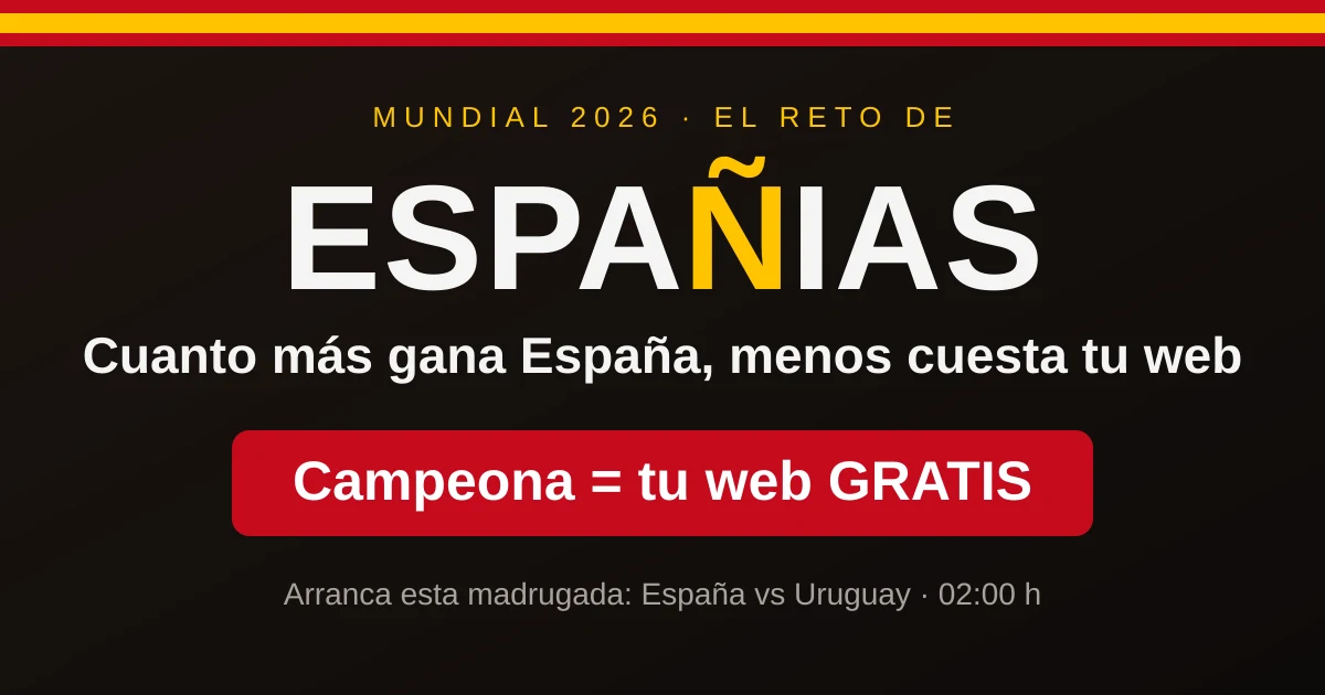 Cuanto más gana España, menos cuesta tu web (y si es campeona, gratis)
