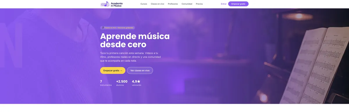 Captura de Academia de Música