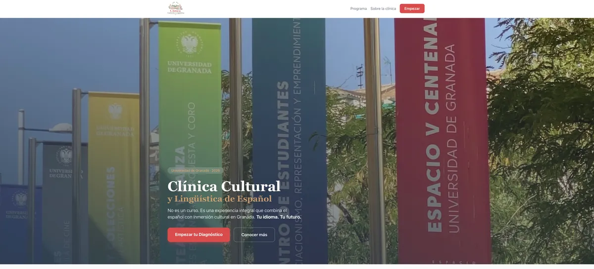 Captura de Clínica Cultural y Lingüística de Español